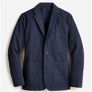 J.Crew Casual Cotton-Linen blend blazer, inspired by French Chore coats.